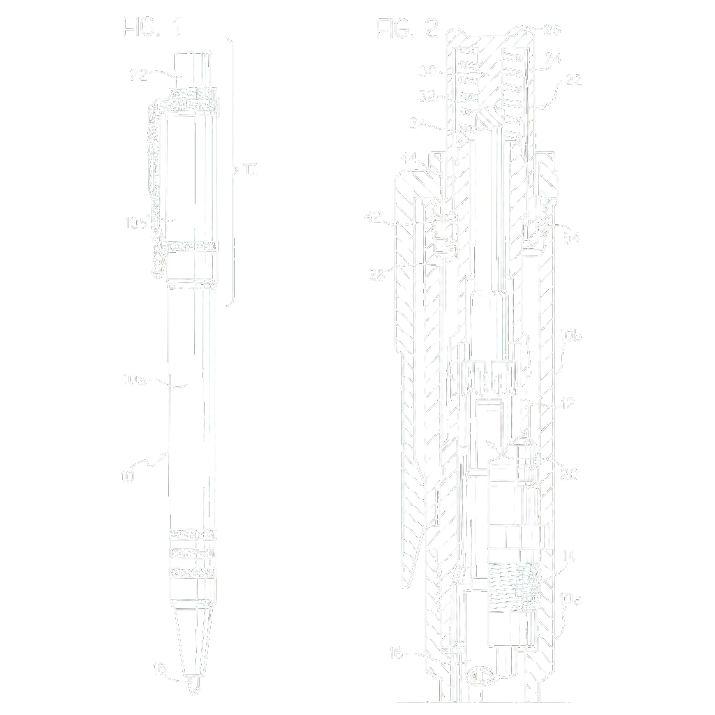 Pen cutaway patent diagram